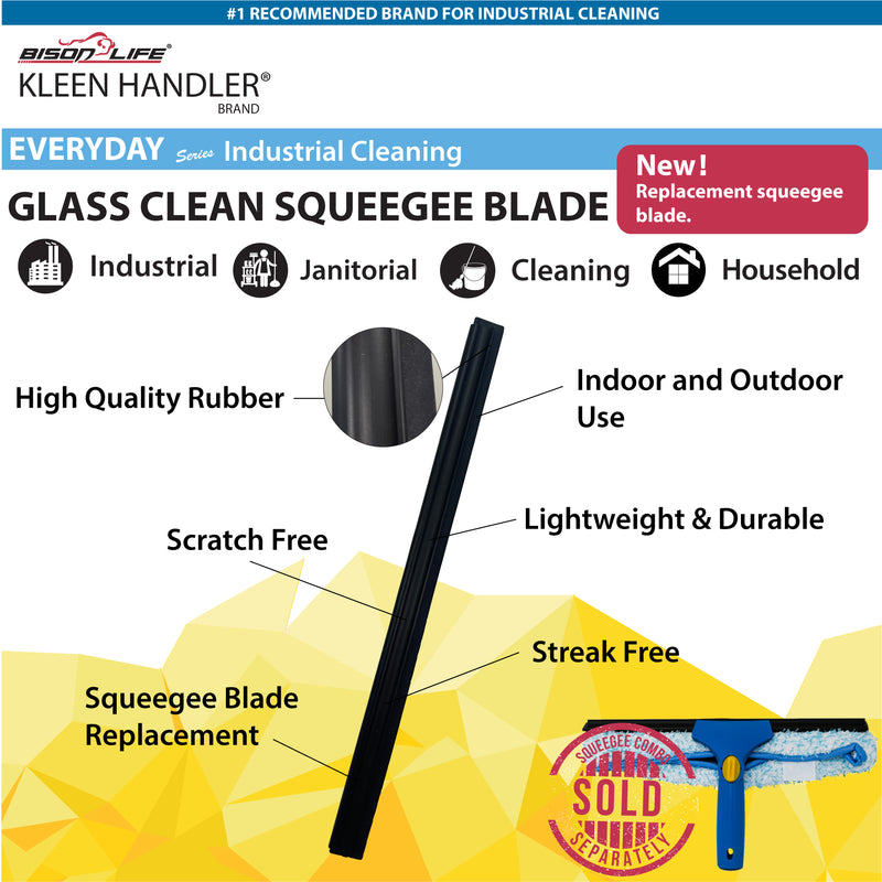 14” Professional Window Washing Squeegee Blades: Replacement Blades for Squeegee Cleaning Tools