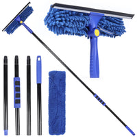 2 in 1 window squeegee with 60 inch extendable pole