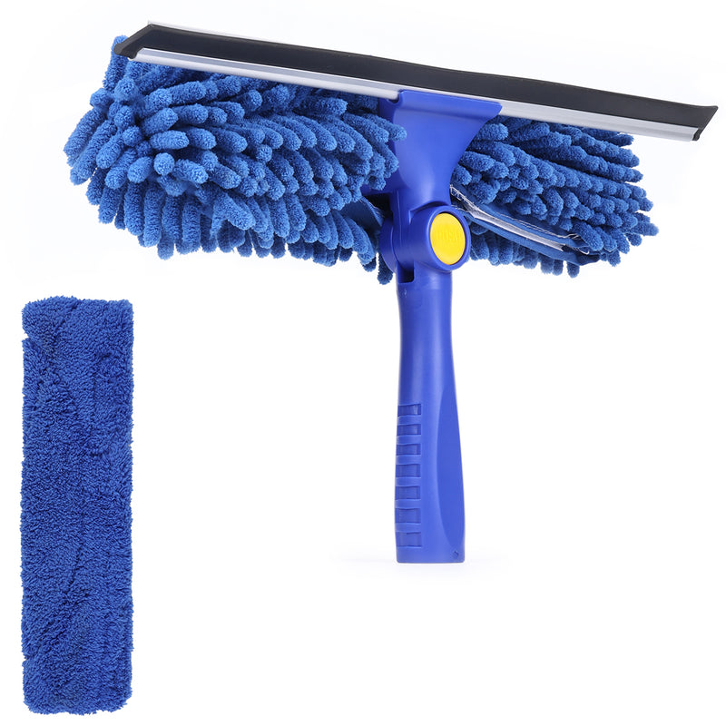 Bison Life 2-in-1 Window Squeegee & Glass Cleaner Combo – 12" Sleeves, 14" Blade, Comm/Residential
