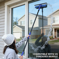 Bison Life 2-in-1 Window Squeegee & Glass Cleaner Combo – 12" Sleeves, 14" Blade, Comm/Residential