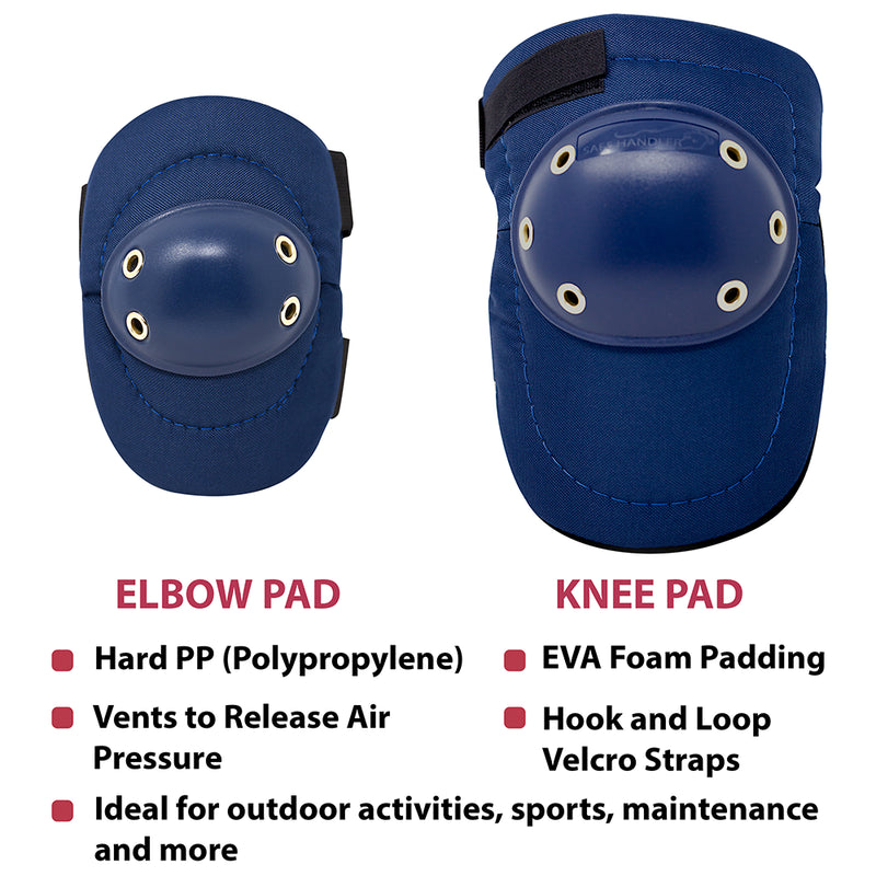 Tough Cap Knee Pads and Elbow Pads – Foam Padding Protective Gear with Adjustable Straps, Durable Comfort for Work, Gardening, Flooring, Cleaning, Skating & More