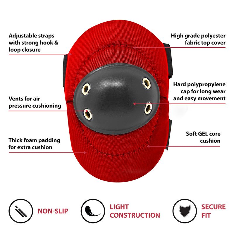 Tough Cap Knee Pads and Elbow Pads – Foam Padding Protective Gear with Adjustable Straps, Durable Comfort for Work, Gardening, Flooring, Cleaning, Skating & More