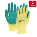 Ultra Stretch Crinkle Latex Coated Grip Work Gloves (2 Pairs)