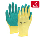 Ultra Stretch Crinkle Latex Coated Grip Work Gloves (2 Pairs)