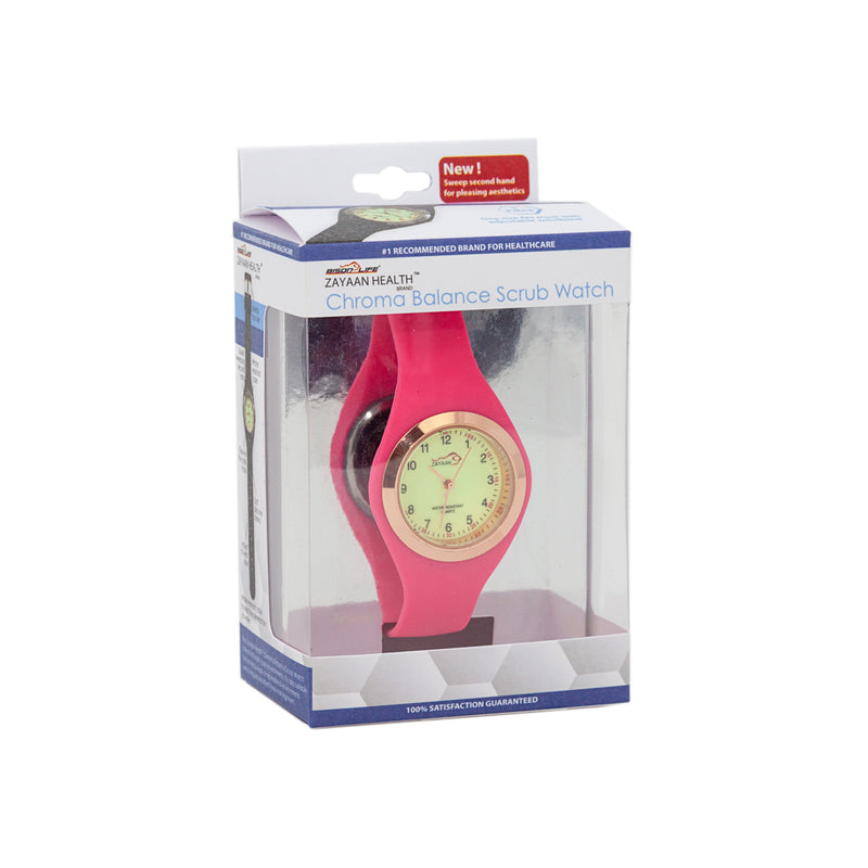 Bison Life Chroma Balance Medical Watch – Glow Dial Quartz Nurse Watch, Water-Resistant Design