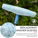 Professional 14” Microfiber replacement sleeves for window washing squeegee cleaning tool, Blue