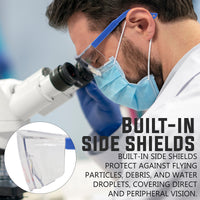 Bison Life Boxer Wraparound Safety Glasses with Side Shield Protection, ANSI Z87.1