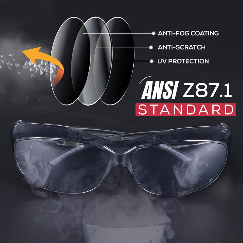 Bison Life PrimeX Color Lens Black Temple Safety Glasses, ANSI Z87.1