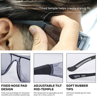 Bison Life PrimeX Color Lens Black Temple Safety Glasses, ANSI Z87.1
