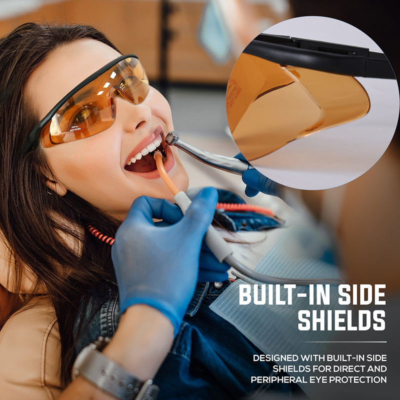 Bison Life Simone Protective Safety Glasses with Adjustable Temple, Anti-Fog, ANSI Z87.1