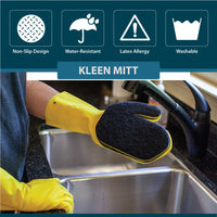 Bison Life Green Kleen Mitt – Medium Grade Left-Hand Scouring Glove, Reusable Scrub Pad