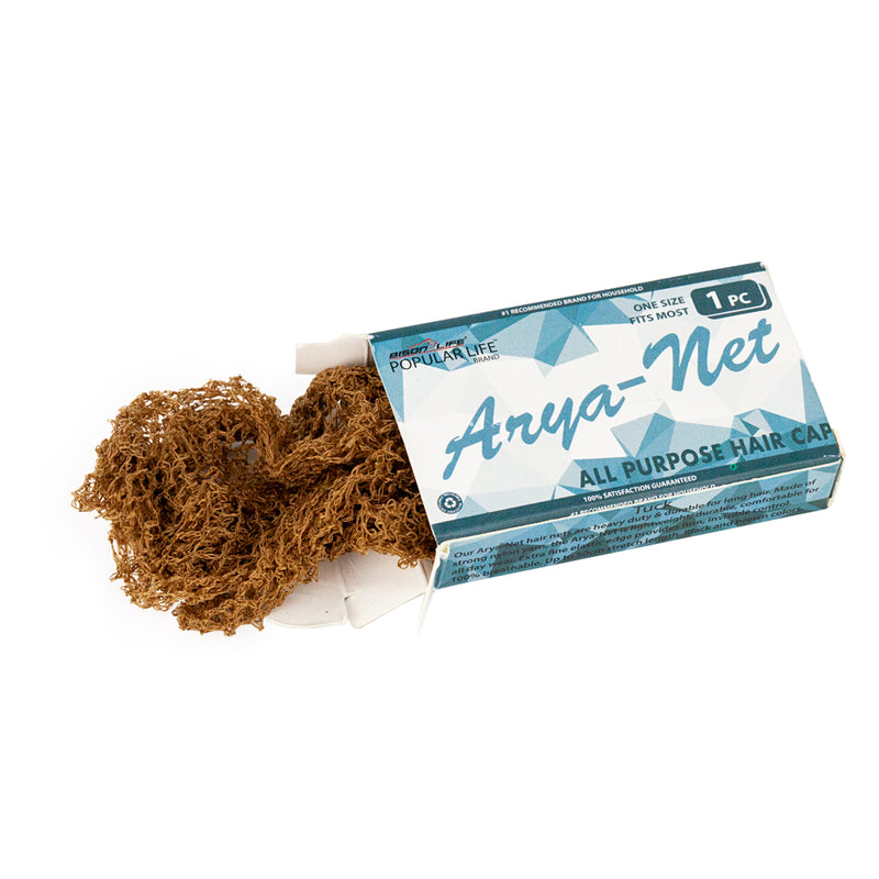 Bison Life Arya Net Elastic Edge Hair Nets – Black Invisible Nylon Mesh for Adults & Youth