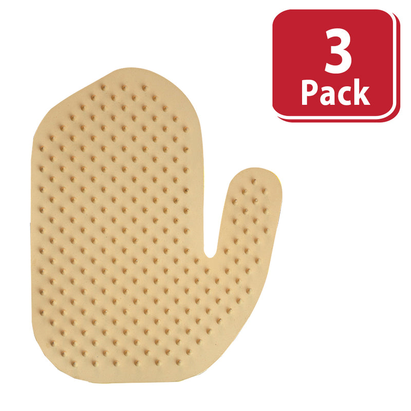 Kleen Mitt Pet Grooming Mitt Refill - Studded Bristle Massage Pad, Yellow, Left Hand