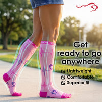 Bison Life Compression Socks for Men & Women – Breathable Anti-Fatigue Knee High Support