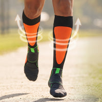 Bison Life Sports Pro Compression Socks for Men & Women – Breathable Knee High Support, Black