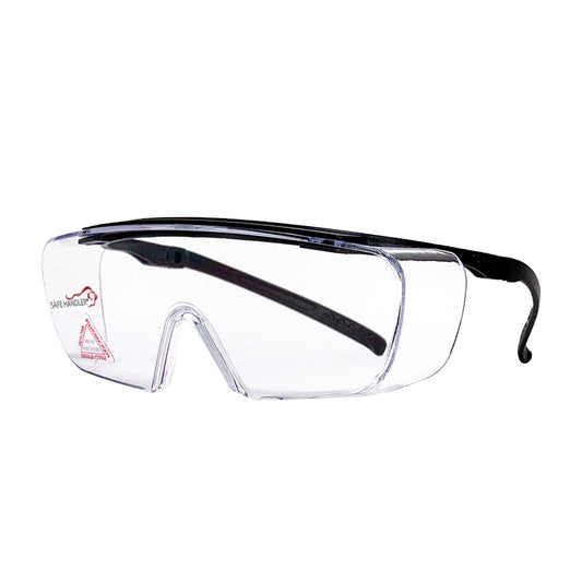 Bison Life Duarte Anti-Fog Safety Glasses Over Eyeglasses, Adjustable Temple, ANSI Z87.1