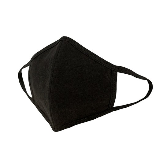 reusable 3 ply cotton face mask black