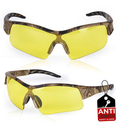CamoJax Safety Glasses, Anti-Scratch, Wind-Resistant, Anti-Slip