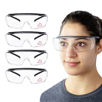 Bison Life Duarte Anti-Fog Safety Glasses Over Eyeglasses, Adjustable Temple, ANSI Z87.1