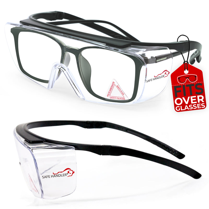 Bison Life Duarte Clear Over the Glass Safety Glasses, Anti Scratch & Anti Fog, ANSI Z87.1, One Size