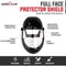 Full Face Protector Face Shield, Reusable, Secure Protection, Black