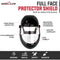 Full Face Protector Face Shield, Reusable, Secure Protection, Black