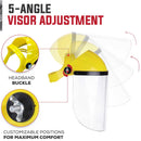 Hard Visor Reusable Face Shield, Single Crown Headgear
