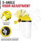 Hard Visor Reusable Face Shield, Single Crown Headgear