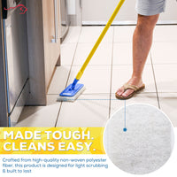 Bison Life Light Duty Non-Scratch Scrub Pads, Non-Abrasive Household Cleaning, White