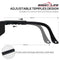 Boxer Black Temples Safety Glasses, Anti Scratch- Fog Lens, Adjustable Temple