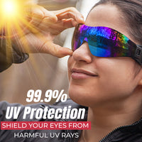 Bison Life Mirage Safety Goggles with Black Adjustable Headband & UV Protection ,ANSI Z87.1