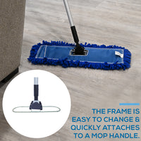 Bison Life Commercial Dust Mop Frame Rust-Resistant | Durable Build For Hardwood Floors