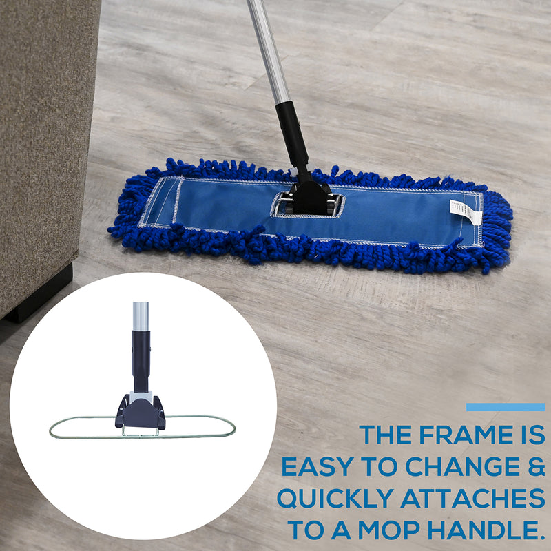 Bison Life Commercial Dust Mop Frame Rust-Resistant | Durable Build For Hardwood Floors
