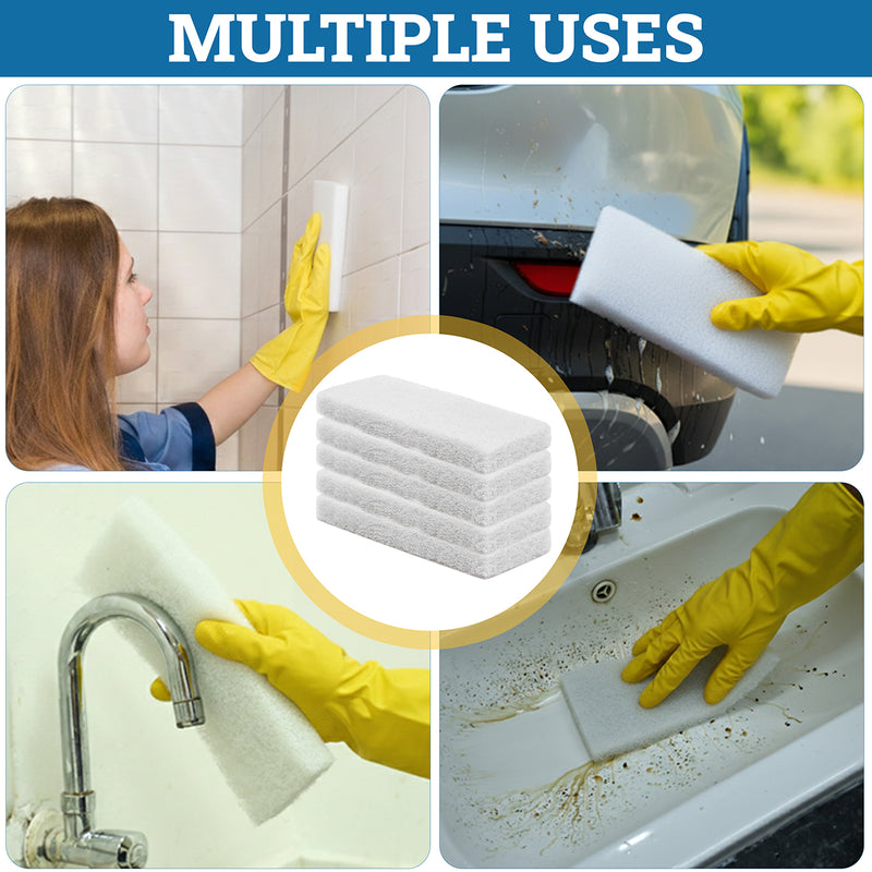 Bison Life Light Duty Non-Scratch Scrub Pads, Non-Abrasive Household Cleaning, White