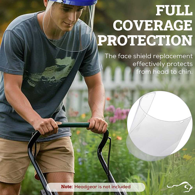 Replacement Clear Face Shields, Polycarbonate Visor for Safety Headgear