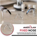 Boxer Clear Lens Color Temple Safety Glasses, Anti Scratch-Fog Lens