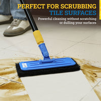 Bison Life Black Heavy Duty Scouring Pads — Reusable Scrub for Floor Stripping & Deep Cleaning