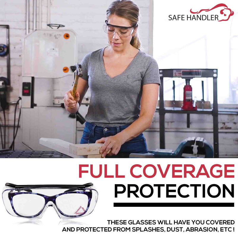 Duarte Premium Over Clear Safety Glasses, ANSI Z87.1, Anti Fog & Scratch