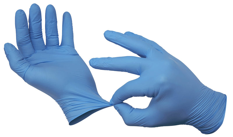 blue nitrile gloves