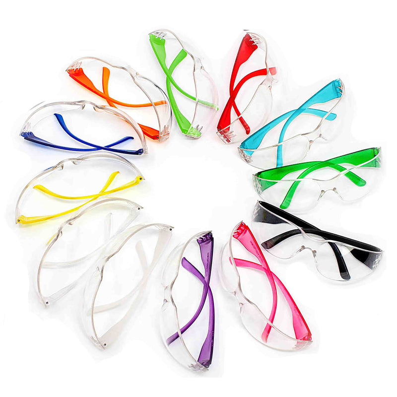 Bison Life Kids Safety Glasses, Clear Lens with Assorted Color Temple, Anti-Scratch