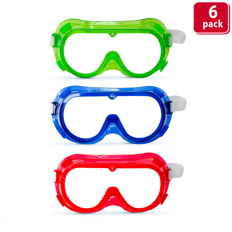 Bison Life Spectra Kids Vented Over-The-Glasses Safety Goggles with Adjustable Strap, ANSI Z87.1
