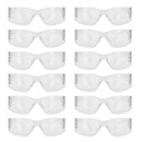 Crystal Clear Lens Clear Temple Safety Glasses, Impact Resistant Lens