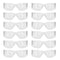 Crystal Clear Lens Clear Temple Safety Glasses, Impact Resistant Lens