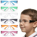 Kids Protective Safety Glasses, Z87.1 Clear Lens, Color Temples