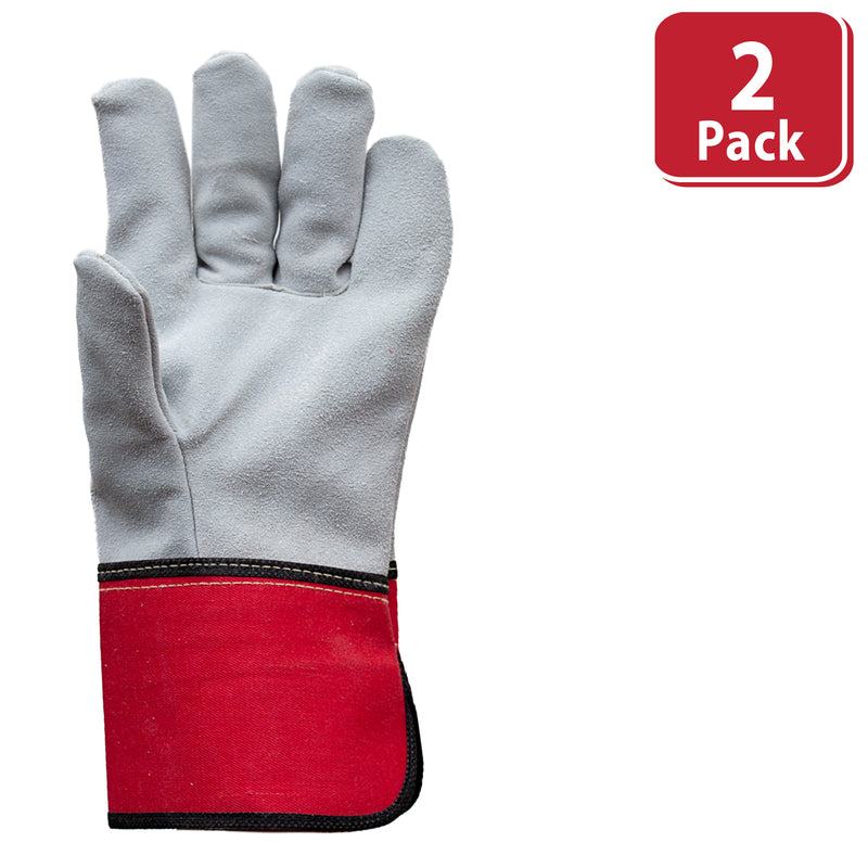 Bison Life Wing Thumb Work Gloves, Goat Leather Reinforced Finger Assembly, Hook & Loop