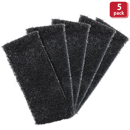Bison Life Black Heavy Duty Scouring Pads — Reusable Scrub for Floor Stripping & Deep Cleaning