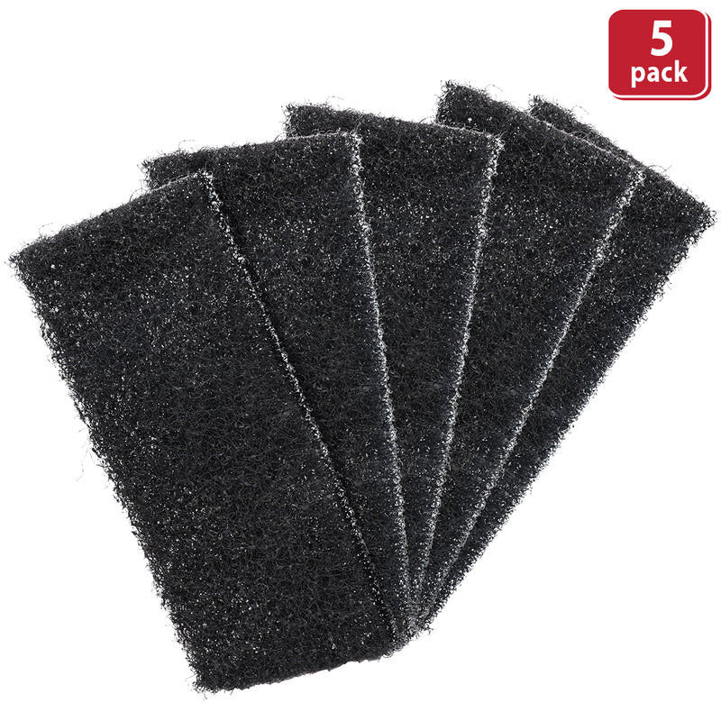 Bison Life Black Heavy Duty Scouring Pads — Reusable Scrub for Floor Stripping & Deep Cleaning