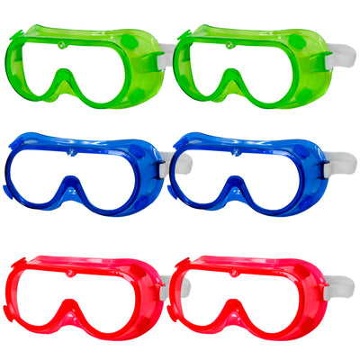 BISON LIFE Spectra Kids Safety Goggles, Red, Green & Blue Colors