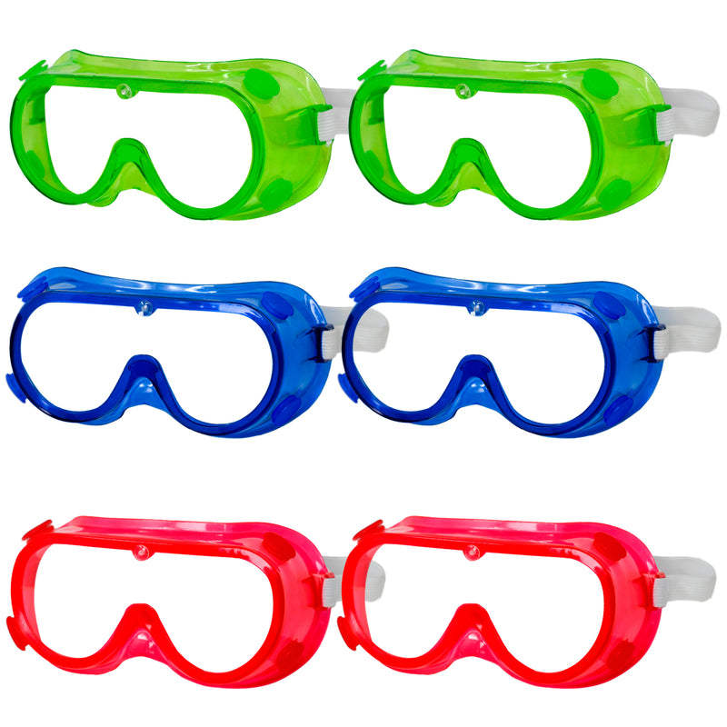 coloured goggles BISON LIFE Spectra Kids Safety Goggles, Red, Green & Blue Colors
