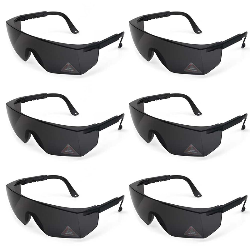 Boxer Black Temples Safety Glasses, Anti Scratch- Fog Lens, Adjustable Temple